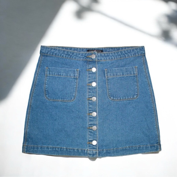 Brandy Melville Dresses & Skirts - Brandy Melville Denim 70s Inspired Mini Skirt